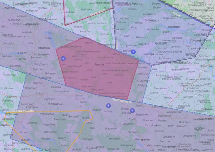 Poznań - mapa ograniczeń