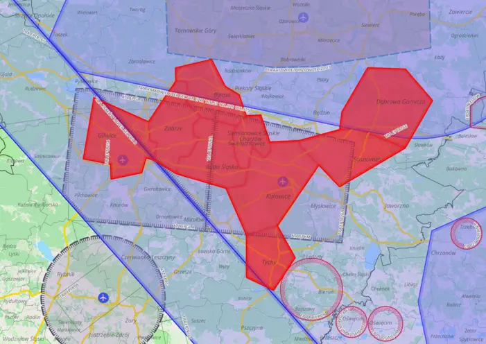 Śląsk - mapa ograniczeń